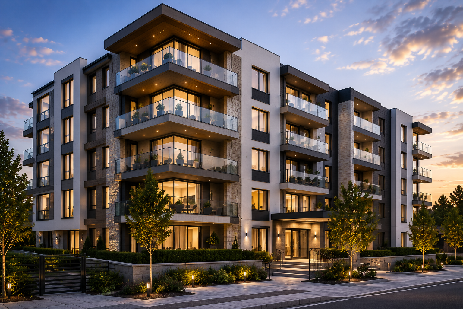 Contemporary multi-storey apartment building