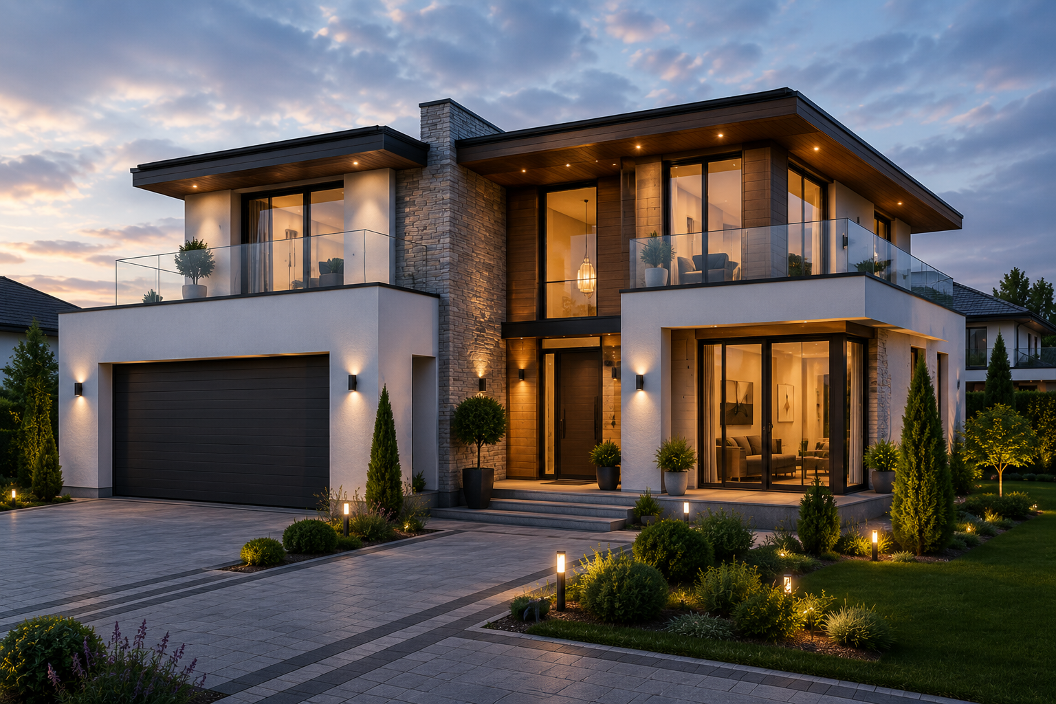 Completed contemporary two-storey villa