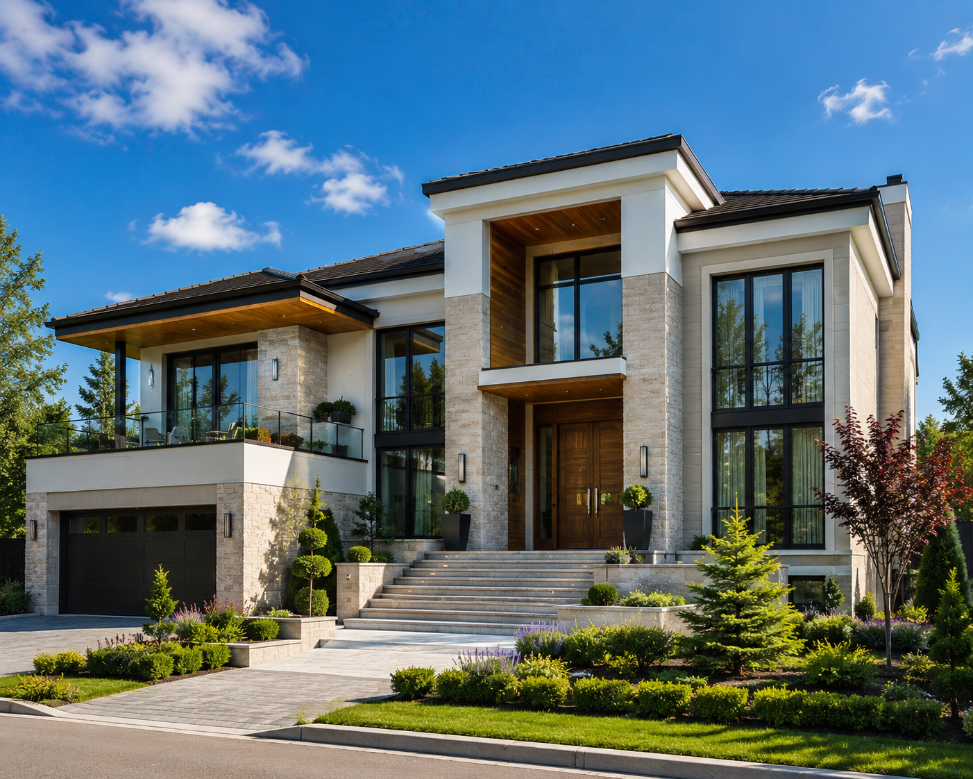 Contemporary villa construction